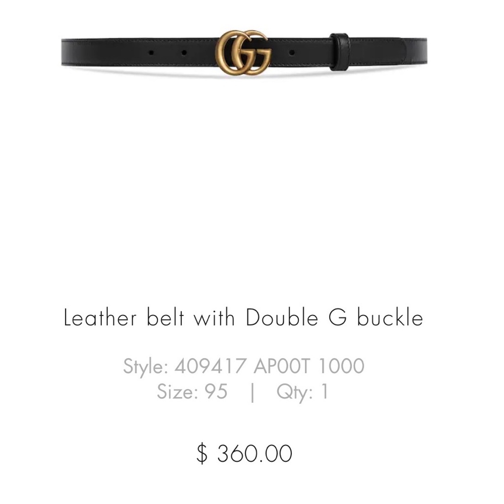 WOMEN’S GG MARMONT THIN BELT - Picture 2 of 14